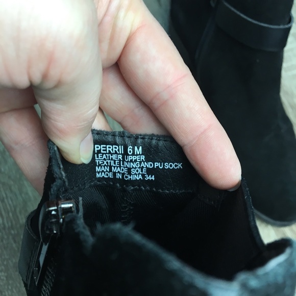 Steve Madden black suede buckle accent bootie 6 - Picture 6 of 8